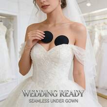 10/50/100pcs Black Disposable Ultra-Thin Breathable Nipple Covers, Invisible Seamless Pasties For Cleavage Coverage - Black - View 3