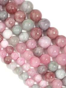 6/8/10mm Alxa Agate Natural Colorful Round Beads, For Jewelry Making DIY Necklace Bracelet Accessories - Multicolor - View 2