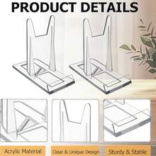 Bộ 12 giá đỡ trưng bày bằng acrylic trong suốt có thể điều chỉnh, giá trưng bày bằng nhựa trong suốt dùng để đựng đĩa, điện thoại, sách, ảnh. - Trong sáng - Xem 1