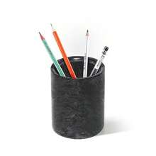 Soporte de mármol para escritorio soporte para brochas de maquillaje soporte para escritorio accesorios de patrón de mármol taza para lápices para niños organizador de escritorio duradero regalo ideal para el hogar la oficina - Atardecer rojo - Ver 7