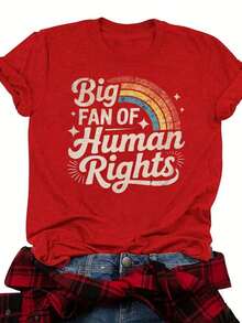 Women's T-Shirt Fitted Tops Print Y2K Crew Neck Tee-Plus Size - Women'S Red T-Shirt - Reading Rainbow Graphic Tee With Book Design - Casual Everyday Shirt For Teachers, Book Lovers - Valentine'S Day & Back To Outfits - Soft Everyday Top, Teacher Apparel, Playful Design, Comfortable Fit-Summer Festival Fashion,  Adult Heavyweight T-Shirt - 紅色-2 - 查看 17