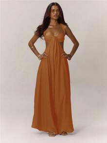 Wt-Casual Style New Model, Lace-Up Strap  Jumpsuit For Girls - 米白色 - 查看 10