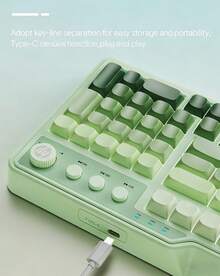 HP 薄膜鍵盤 機械手感 鍵盤漸層側刻 有線 矽膠鍵盤 漸層 球形鍵帽 99鍵 GB燈 側刻 電競遊戲有線桌上型筆記型電腦專用 - 查看 1