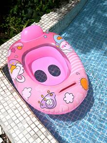 1 pieza Asiento inflable para piscina para niños, Lindo anillo flotante, Anillo de natación, Anillo flotante para debajo del brazo para bebés, Conejo rosa de verano para nadar - Multicolor - Ver 5