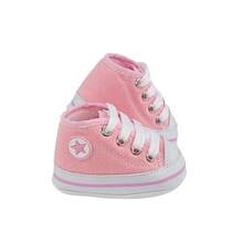 Baby Boy Shoes, High-Top Sneakers, Newborn Size, Comfortable Canvas - 淺粉色 - 查看 4