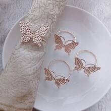 4pcs/10pcs 4cm/1.57in Diameter Metal Napkin Rings, Multiple Colors And Styles Available, Suitable For Restaurant Decor, Tabletop Accessories, Wedding Decoration, Fabric Crafts, Applicable For Cafe, Household, Restaurant, Party, Prom, Picnic, Team Building, Gathering With Friends, Home Decor, Office, Etc. Great Gift For Father's Day, Mother's Day, Holidays, Friends, Family, Teachers, Colleagues, And Daily Gifting. - Multicolor - View 6
