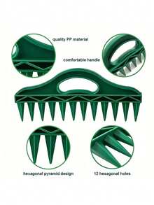 Hand-Held Seeding And Soil Drilling Tool | Suitable For Agricultural Land, Gardening And Vegetable Planting, Made Of PE Material - Green - View 8