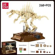 300+片恐龙积木套装，侏罗纪化石积木收藏模型，ABS材质可动霸王龙、三角龙、翼龙造型，收藏礼品，生日/万圣节/圣诞节礼物 - 創意恐龍積木擺飾 - 查看 9