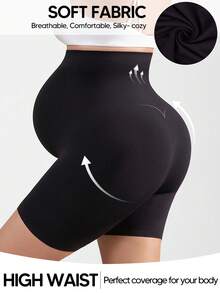 Suprenx Pantalones cortos de maternidad con soporte para el vientre, ropa de maternidad suave y transpirable - Negro - Ver 3
