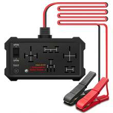 Automotive Relay Tester - 4 & 5 Pin 12V/24V Auto Diagnostic Tool, Small Handheld DIY Car Tester With Battery Clips, Relay Testing Kit, Electrical Systems Tool - Black - View 8