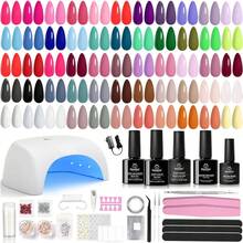 Beetles Gel Nail Polish Kit With U V Light - 80Pcs Color Enchantment 55 Colors Gel Polish Starter Kit - 81 Pcs 55 Colors Gel Polish - 查看 9