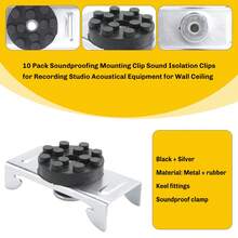 10 Pack Soundproofing Mounting Clip Sound Isolation Clips For Rrding Studio Acoustical Equipment For Wall Ceiling - Multicolor - View 5