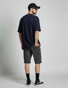 Kit Of 4 Men's Oversized High Neck T-Shirts, Premium Jersey Fabric - Đen Đỏ Xanh Xanh - Xem 4