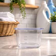 Acrylic Laundry Dispenser Organizer With Measuring Cup - Fabric Softener, Powder And Liquid Detergent, Stain Remover - Softener - View 5