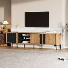 Television Stands & Entertainment Centers - Brown+Black - View 3