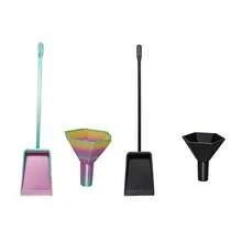2 piezas Juego de embudos de plástico con degradado y negro, herramienta de llenado DIY para resina, velas y joyería, color aleatorio - colorido + negro - Ver 3