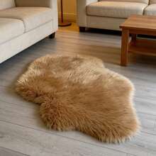 1 pieza Alfombra blanca de piel sintética exclusiva, alfombra de pelo largo, alfombra esponjosa, alfombra decorativa, alfombra de decoración para niñas, alfombra para dormitorio, alfombra para baño, alfombra mullida, alfombra peluda, alfombra de otoño/invierno, alfombra gruesa/esponjosa - Blanco - Ver 9