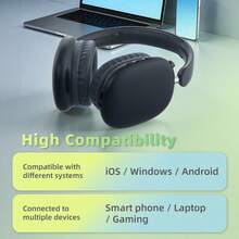 Gerripuer B30 Wireless Headphones With Deep Bass Hi-Fi Stereo, Adjustable, Portable For Travel/Commute/Music - View 11