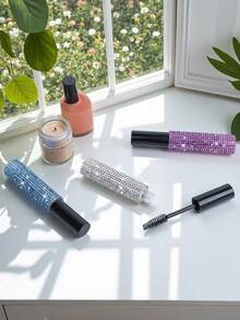 10ml Handmade Crystal Mascara Tube With Brush, Refillable Sparkling Lash Serum Container With Brush, Portable Crystal Mascara Bottle For Travel, Hollow Sparkling Design Mascara Tube With Brush, Leak-Proof Luxury Crystal Decor Mascara Container, DIY Mascara Container, Essential Lash Care, Travel Size Mascara Tube, Empty Mascara Tube For Homemade Cosmetics - View 8