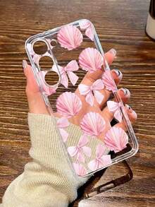 1 chiếc ốp lưng điện thoại trong suốt đục lỗ hình nơ, dày dặn, chống sốc, được sơn phủ, tương thích với iPhone / Galaxy / - Nhiều màu - Xem 6