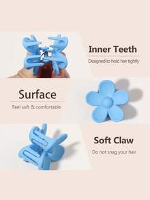 Matte Hair Clips For Women 24pcs Flower Non Slip Mini Hair Claws Small Hair Clamps Cute Tiny Hair Pins For Half Up Or Full Up Stylings Beach Accessories Summer Outfits - Multicolor - View 5