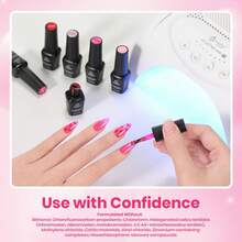 Beetles 20 Colors Cat Eye Gel Nail Polish Set - Glitter Red Green Blue Brown Black, Magnetic Base & Matte Glossy Top Coat, Galaxy Gemlight Soak Off UV Manicure Salon Gift For Women - 25 Colors Love's Prism - 查看 5