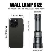 1/2/4/6pcs Portable 8000W Flashlight With Reverse Charging For Phones, High Capacity 1200mAh Lithium-Ion Battery, Super Bright Spotlight And Floodlight, Adjustable Focus, 4-Level Battery Indicator, Rechargeable Via USB, Suitable For Camping, Hunting, Fishing, Hiking, LED String Lights For Mother's Day, Eid, Back To School, Christmas, Halloween, Festival Party Lighting Decorations - Battery Level Indicator Flashlight - View 7