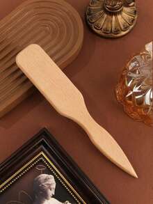 1支男女通用猪鬃顺滑梳，胡须刷，防毛躁梳，蓬松木柄梳，解结梳，发际线定型，光滑马尾梳 - 宽锥形尾梳，方便解结和顺滑，便于分缝、造型、抛光和拉直头发 - 米色 - 查看 7