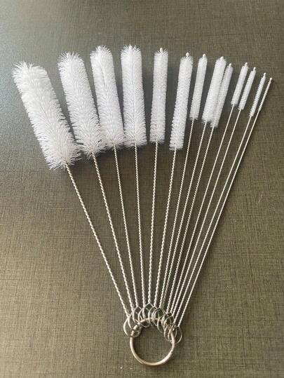 10pcs Multi-Functional Cleaning Brush Set - Cup & Straw Brush, Long Handle Brush, Small Brush, Glass Cleaning Brush, Test Tube Brush, Long Straw Brush, Small Bottle Brush, Straw Cleaning Brush, Pipe Brush, Suitable For Cleaning Teapots And Hard-To-Reach Corners