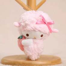 SANRIO Bino The Lamb Plush Toy, Cute Stuffed Animal, Keychain, Backpack Accessory - Pink - View 6