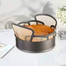 2片装加长硅胶烘焙垫，不粘硅胶烤盘衬垫 - 可重复使用，适用于饼干、马卡龙、面包、糕点，防止蛋糕粘连，9.5 x 5 英寸圆形面包模具，厨房烘焙用品 - 彩色 - 查看 12