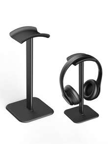 Adjustable Solid Color 1pc Desktop Headphone Stand Vertical Headphone Holder With Storage, Suitable For Most Brands, Ideal For Student Dorm, Computer Desk Spring Gift - Multicolor - View 2