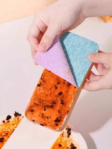 Super Absorbent 12-Layer Ultra-Fine Fiber Sponge Block, Tearable Multi-Layer Sponge Cleaning Wipe Rainbow Cleaning Cloth, Department Sponge Scrubber, Kitchen Cleaning Rag, Cleaning Supplies, Dish Cloth Tear-Resistant And Reusable, Durable For Cleaning Kitchens, Bathrooms, Etc. Soft When Wet, Multi-Color Rainbow Design, Easy To Clean - Multicolor - View 4