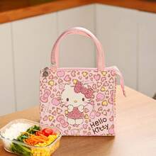 SANRIO 系列保温午餐包，官方授权便当盒手提包，豹纹便携包 [23.5*12.5*17cm] - 查看 2