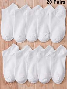 40 đôi tất thể thao unisex cho trẻ em và các cặp đôi, tất tàng hình, tất đi thuyền, quà tặng ngày lễ mùa xuân/hè. - Nhiều màu - Xem 30