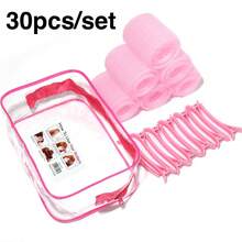 30 Pcs Self-Adhesive No Heat Hair Curlers, DIY Hair Styling Accessories, Women Hairdressing Tools - Multicolor - View 6