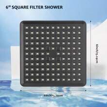 6 Pulgadas Cabezal de Ducha Tipo Lluvia de Alta Presión con Filtrado Filtro de Agua para Regadera Mejora el Cabello y la Piel Rosca G1/2 Estándar Internacional Ideal para Todo Tipo de Baño - como en la foto - Ver 2