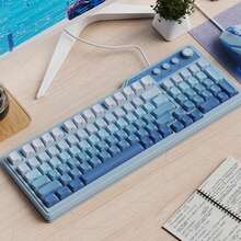 HP 薄膜鍵盤 機械手感 鍵盤漸層側刻 有線 矽膠鍵盤 漸層 球形鍵帽 99鍵 GB燈 側刻 電競遊戲有線桌上型筆記型電腦專用 - 查看 12