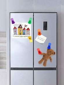 12pcs Colorful Magnetic Food Chip Clips - Airtight Seal Clips For Snacks, Spices, Fridge Magnets, Personalized Sealing Clips, Photo Magnets, Household Items, Kitchen Decor, Suitable For Home Kitchen Storage, Mini Family Set, Mother's Day Gift, Best Gift For Family And Friends (Random Color) - Multicolor - View 7