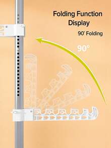 Floor-Standing Clothes Drying Rack For Home Use In Bedroom, Floor-Standing Clothes Drying Rack For Balcony Window, Free Of Punching, Retractable Rod - Three Wings - View 7