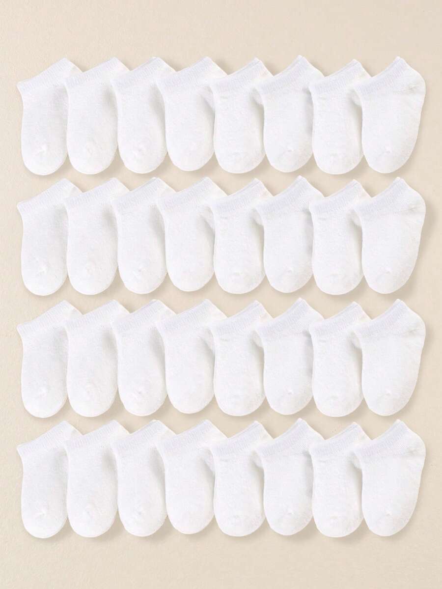 1/12/24 pares de calcetines suaves para bebé, calcetines casuales unisex para infantes, calcetines cómodos, elásticos y transpirables para uso diario, adecuados para bebés de 0 a 36 meses, para todas las estaciones, calcetines para bebé, calcetines para niños pequeños, calcetines cortos, calcetines para pre-caminantes, unisex, regalo de vuelta al colegio, regalo de Navidad, set esencial para recién nacidos - Blanco - Ver 1