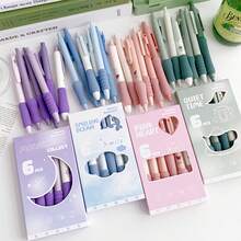 [Bút bi] Bộ 6 bút bi Dopamine cán mềm, bấm dễ dàng | Bút bi đen 0.5mm dành cho học sinh, ôn thi, quà tặng tựu trường - Nhiều màu - Xem 11