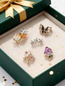 5枚精致创意周历胸针，适合周一至周五日常佩戴。日常穿搭胸针（不含礼盒） - 彩色 - 查看 4