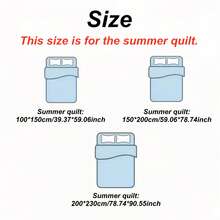 1pc Plaid Pattern Summer Quilt/Air Conditioning Quilt, Modern Minimalist Style Polyester Fiber Blue Plaid Pattern, Ultrasonic Quilting Craftsmanship, Breathable Moisture-Wicking Washable Summer Quilt, Suitable For Bedroom, Home, Hotel And Hostel Use - Lan Xiaoge - View 3