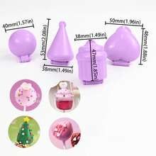 4 件蛋糕棒棒糖模具套装 - 心形/圆形/扁平/纸杯蛋糕形，手动塑料 DIY 烘焙工具，不粘，适用于蛋糕棒棒糖、棒棒糖、迷你蛋糕、生日派对/婚礼/迎婴派对烘焙配件、圣诞装饰模具、圣诞工艺材料、圣诞装饰模具、圆形模具、蛋糕棒棒糖材料、蛋糕棒棒糖模具形状、蛋糕模具、蛋糕棒棒糖模具、星形蛋糕棒棒糖模具 - 彩色 - 查看 8