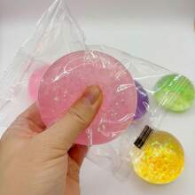 Aurora Candy Ball Squishy Toy – Large Soft Stress Relief Squeeze Ball - Pink - View 2