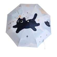 1pc Fully Automatic Folding Umbrella, Cute Cartoon Pattern, Rain & Sun Protection, Dual-Use, Portable Travel Umbrella - Multicolor - View 15