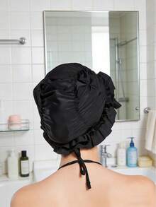 1件裝女用睡眠髮帽，彈性可重複使用髮帽，適用捲髮、編髮與自然髮質，輕盈柔軟夜間護髮，多色可選，舒適貼合各種髮型，旅行與浴室美容配件 - 多色 - 查看 9