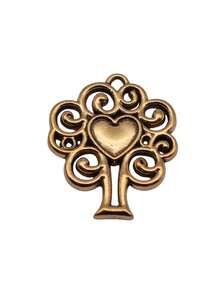 10pcs 23x20mm Hollow Out Heart Tree Pendant Pendant For DIY Jewelry Making Necklace Keychain Phone Chain Bracelet Making Accessories Handmade Craft Making Findings - Love Tree - View 3