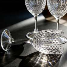 1/2/6/8/12 pièces Set de verres à vin en plastique incassables, gobelets pour boire à la plage - Vaisselle réutilisable durable pour une utilisation en intérieur et en extérieur - Convient pour les fêtes en plein air, les fêtes de piscine, les fêtes de plage d'été, peut également être utilisé pour faire des jus, des glaces, du yaourt ou tout autre dessert froid - Voir 3